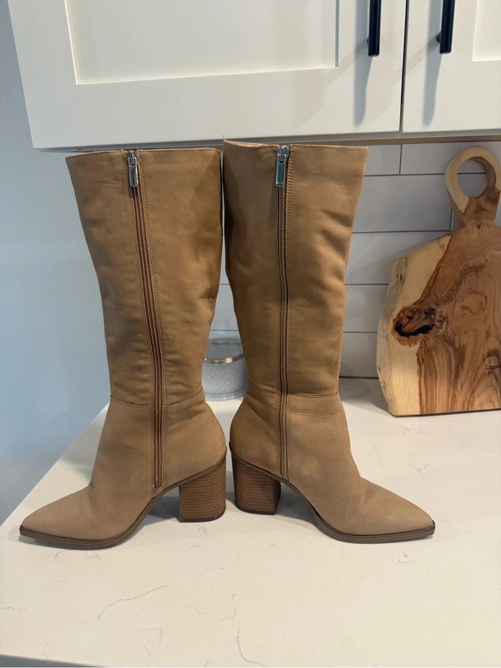 Steve Madden Tove Pointed Toe Boots in Nubuck